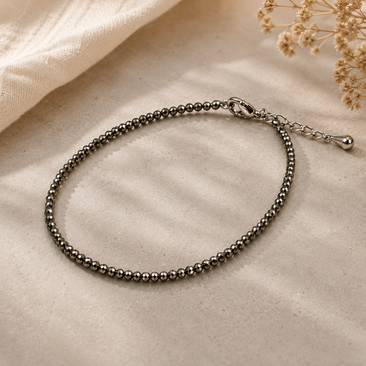 Raw Pyrite Anklet