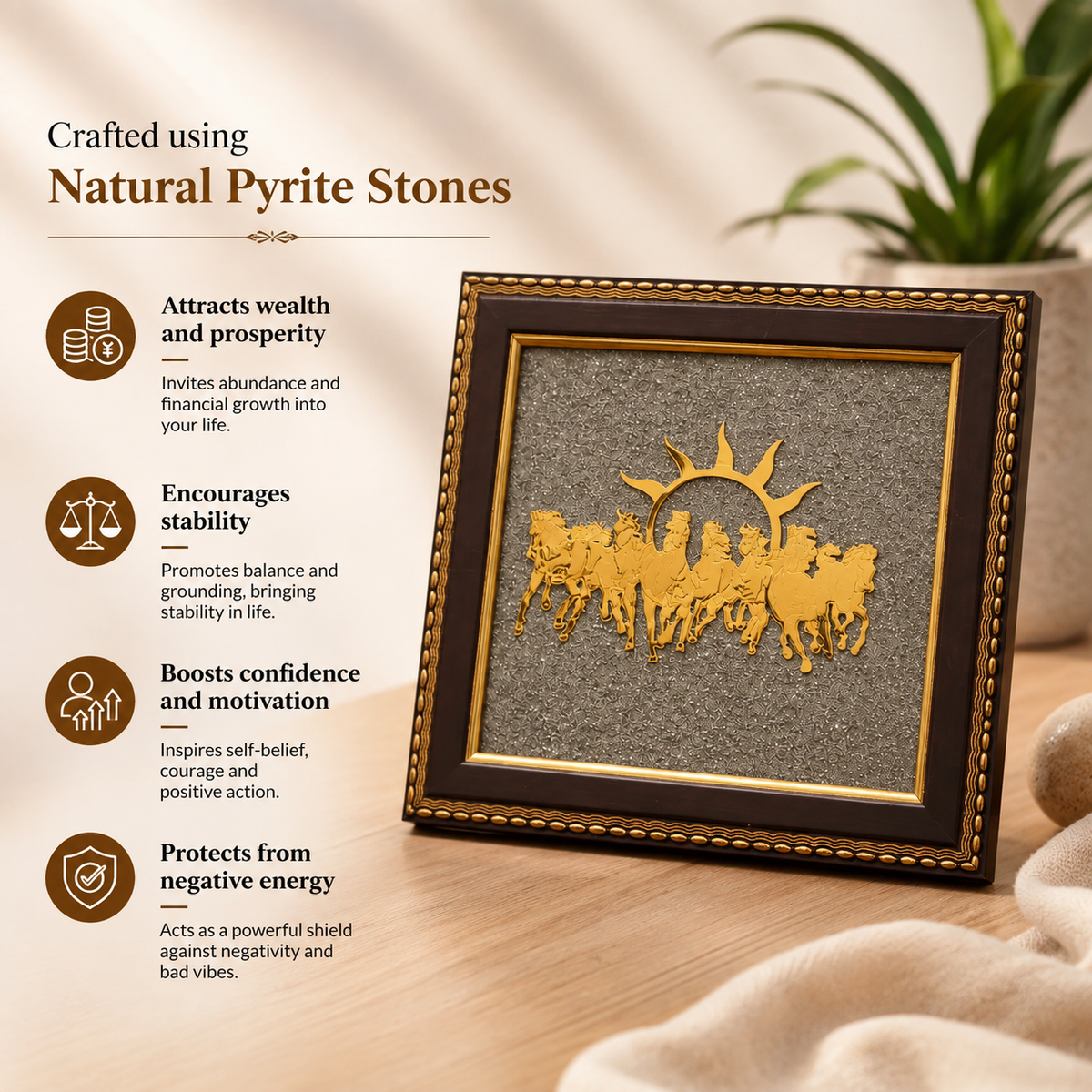 7 Horse Pyrite Frame