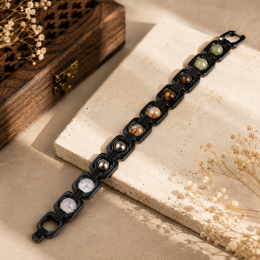 Metal Dhan Yog Bracelet – Black