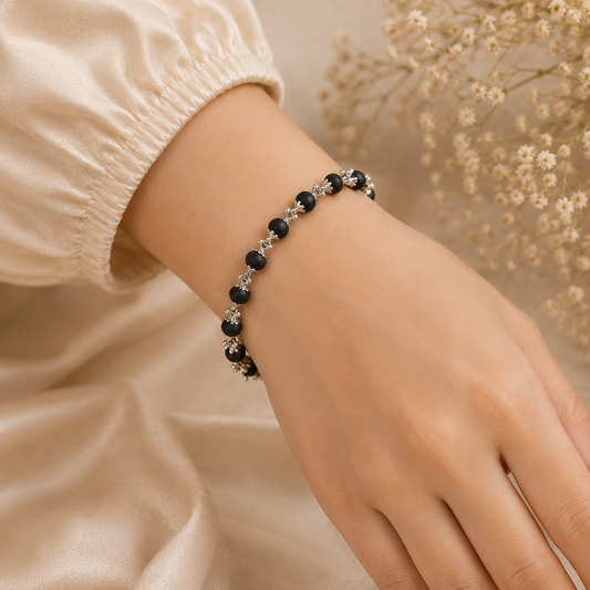 Silver Plated Karungali Bracelet for Women