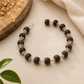 Silver Plated Karungali Mala & Bracelet Combo