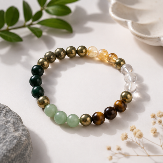 Dhan Yog Bracelet – Natural Crystal Wealth & Prosperity Bracelet
