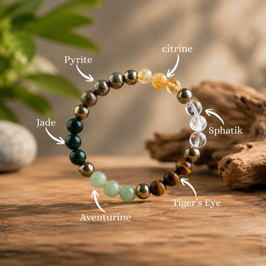Dhan Yog Bracelet – Natural Crystal Wealth & Prosperity Bracelet