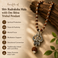 Divya Shiv Rudraksha Mala with Om Shiva Trishul Pendant – Silver Coating