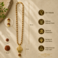 Divya Shiv Rudraksha Mala with  Om Trishul Pendant - Gold Plated