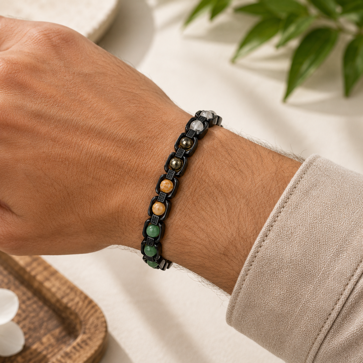 Metal Dhan Yog Bracelet – Black