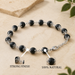 Silver Plated Luna Karungali Beads Bracelet for Women