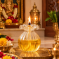 Glass Modak Diya (Pack of 2) | Decorative Glass Oil Lamp | Traditional Puja Diya for Home Mandir, Festivals & Gifting