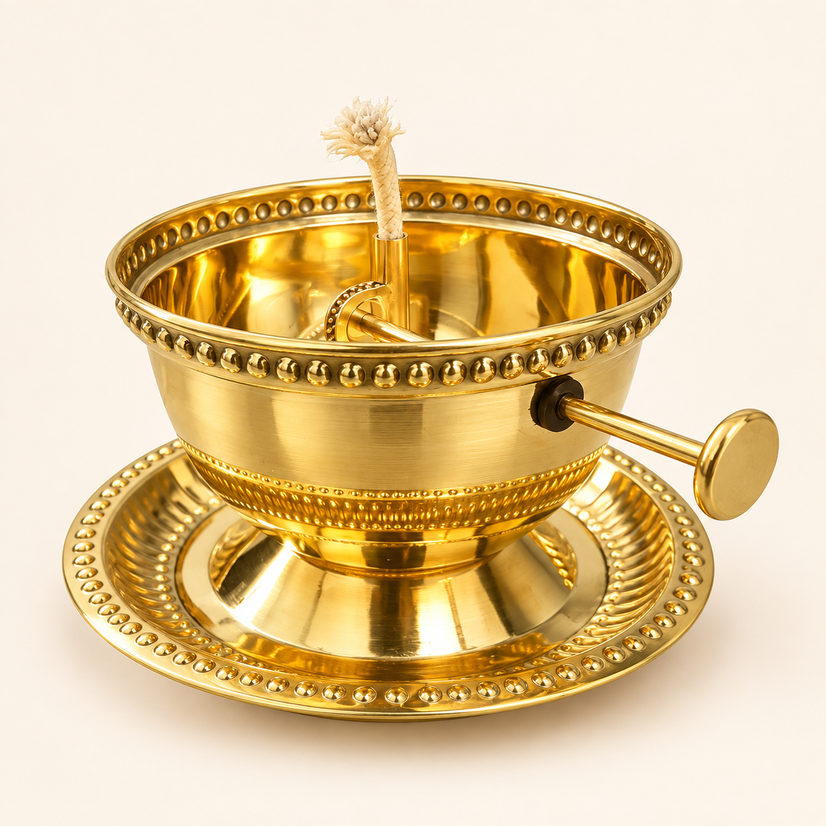 Brass Akhand Jyot Diya for Home Temple, Mandir & Spiritual Décor, 500 ML