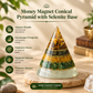 Money Magnet Pyramid with Selenite Base for Vaastu