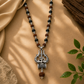 Rudraksha & Karungali Mala with Trishul Pendant - Silver Plated