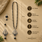 Silver Plated Karungali Mala with Trishool Pendant