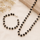 Silver Plated Karungali Mala & Bracelet Combo